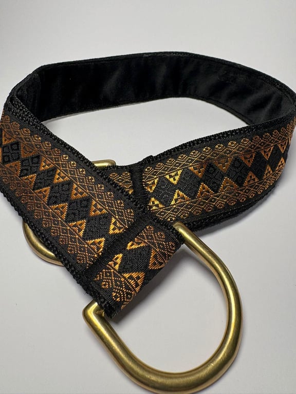 Velvet-Lined Martingale Dog Collar Fur Protection Training Collar Large 16 20" 