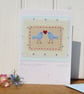 Two Little Bluebirds hand-stitched detailed miniature, a card to keep - Image 1