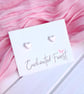 Pearlescent Mini Heart Studs, Minimalist Jewellery, Accessories & Gifts