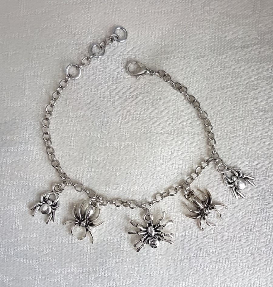 Just Spiders Spooky Charm Bracelet