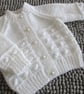16" Baby Girls Bobble Patterned Cardigan