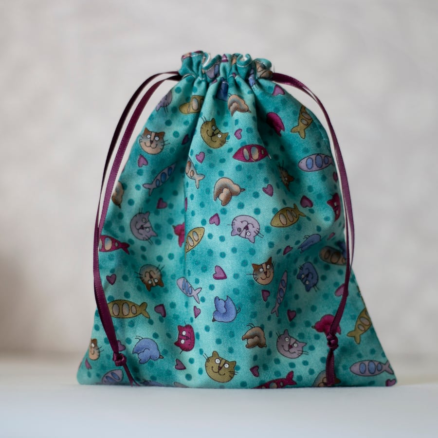 Drawstring Bag Reusable Lined Cotton Gift Bag