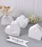 White Mini Clay Vase - Handmade Decorative Pot 