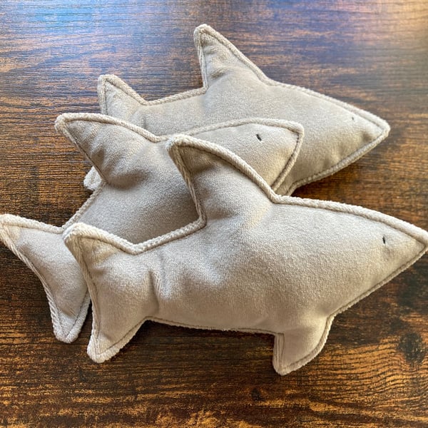 Handmade Shark plush toy, toy for cats kittens, animal plush toy, organic catnip
