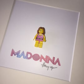 MADONNA - Framed custom made Lego minifigure