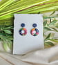 Rich Autumn Polymer Clay Hoop Earrings - Image 6