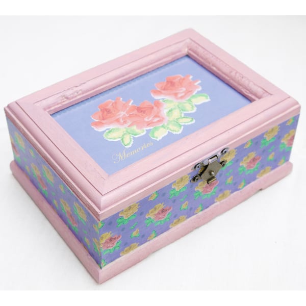 Vintage Roses Memory Box - Folksy