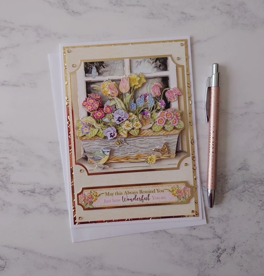 May This Always Remind You Just How Wonderful You Are 3D Luxury Handmade Card
