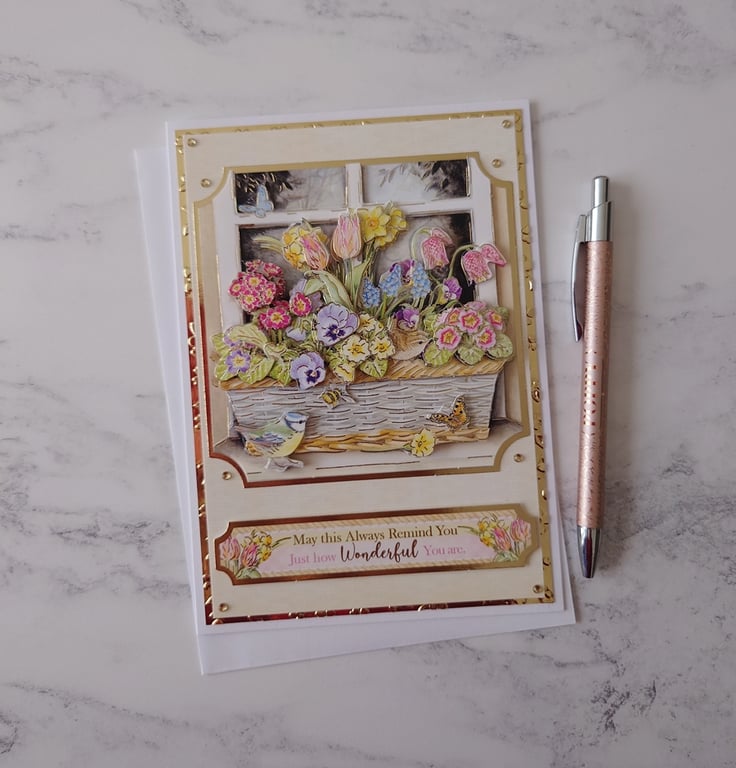 May This Always Remind You Just How Wonderful You Are 3D Luxury Handmade Card