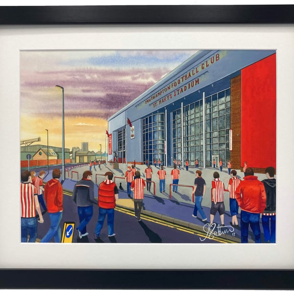 Southampton F.C, St Mary's Stadium. High Quality Framed Art Print