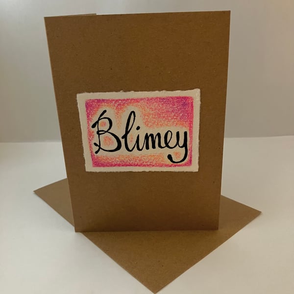Blimey - Pink Greetings Card