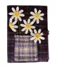 Notebook & Journal Cover with Daisy Flowers in Felt & Vintage Welsh Tweed  - Image 2