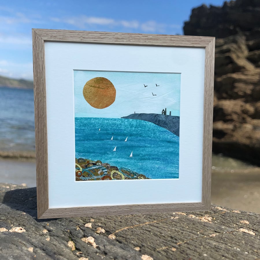 An Original Mixed Media Seascape Painting - Inspired By Cornwall