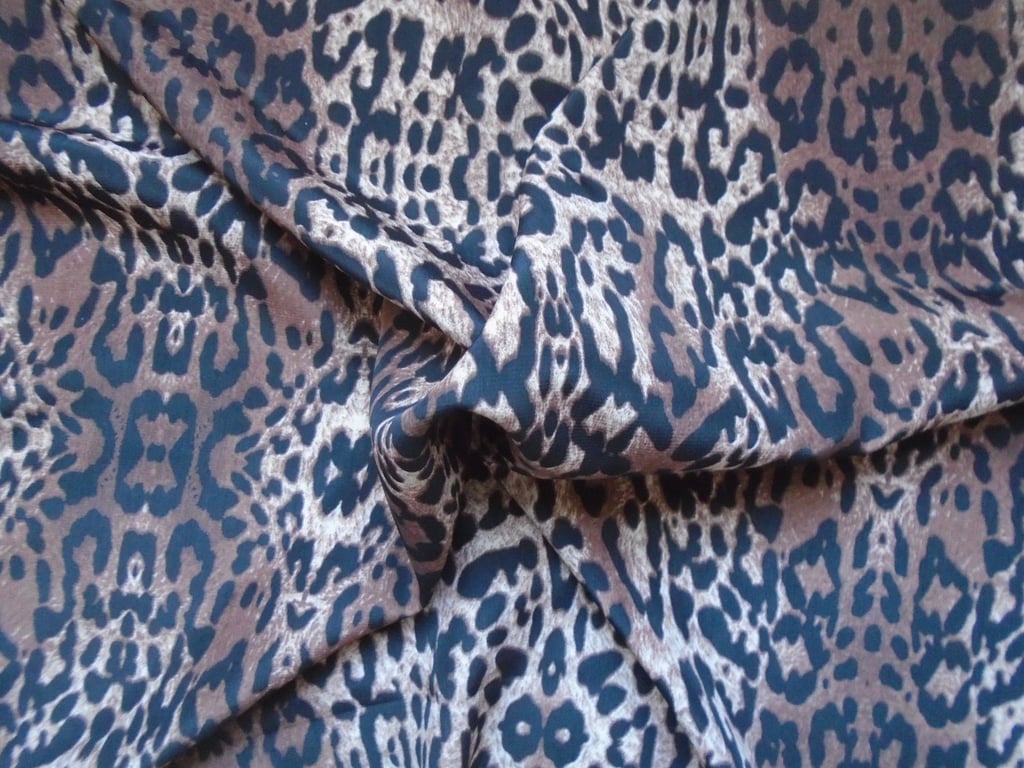 1 Metre of Leopard Print Peachskin Soft Floaty Fabric.