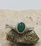 Hand Forged Sterling Silver Emerald Ring – Molten Texture - Image 9