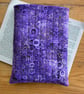 Purple Circles Print Quilted Fabric Book Sleeve - Paperback Size - Image 1
