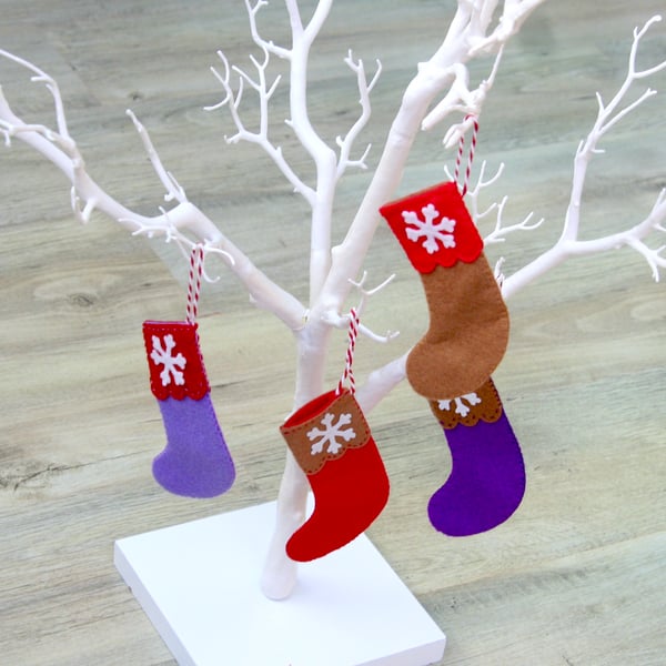 Felt Christmas Stocking Hanging Tree decoration