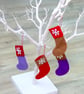 Felt Christmas Stocking Hanging Tree decoration - Image 1