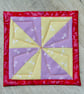 Set of Four Yellow and Purple Spring Flowers and Red Pinwheel Coasters - Image 3