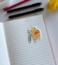 Handmade Daffodil Cross Stitch Sticker - Sensory Fidget Patch - Anxiety ADHD - Image 1