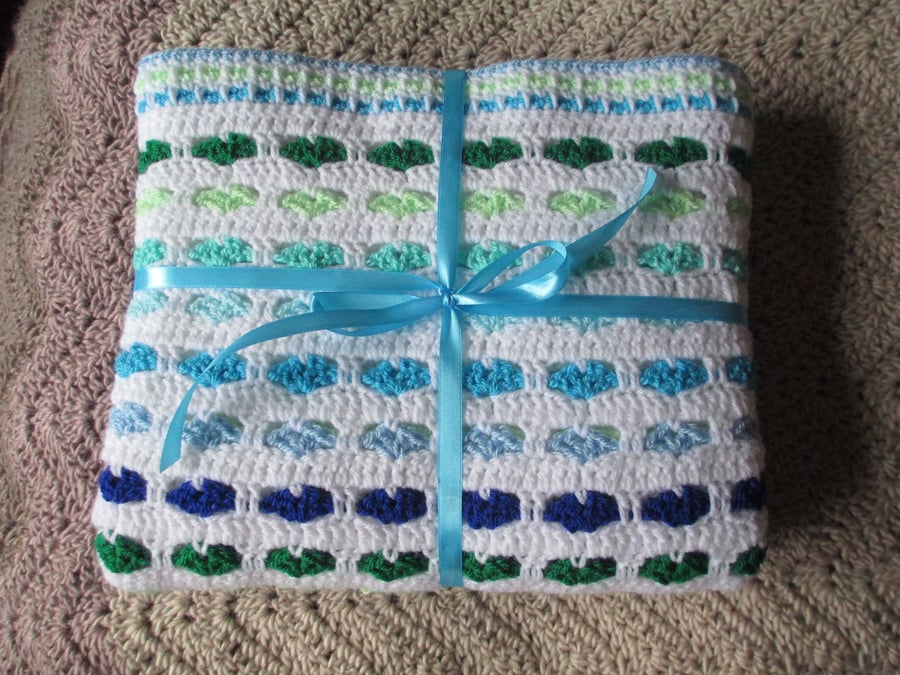 Water Colours Crochet Baby Blanket