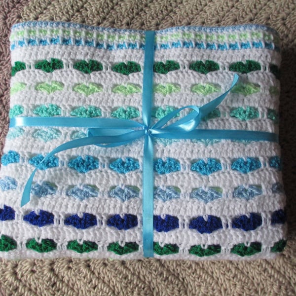 Water Colours Crochet Baby Blanket