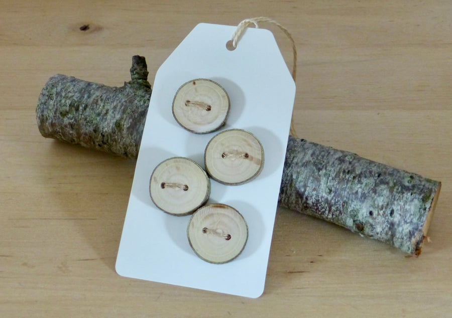 Rustic Handmade Ash Buttons
