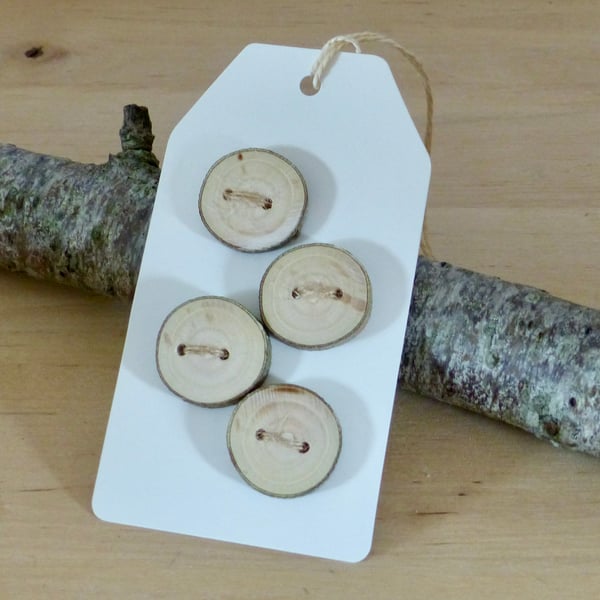 Rustic Handmade Ash Buttons