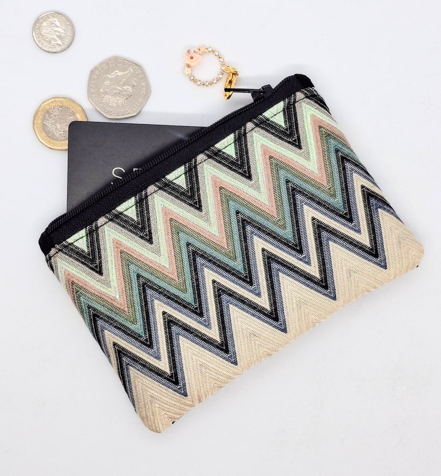 ZigZag zippered coin purse 003L