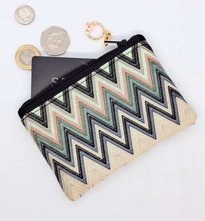 ZigZag zippered coin purse 003L