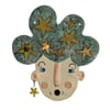 Lucky Star, wall art, ceramic