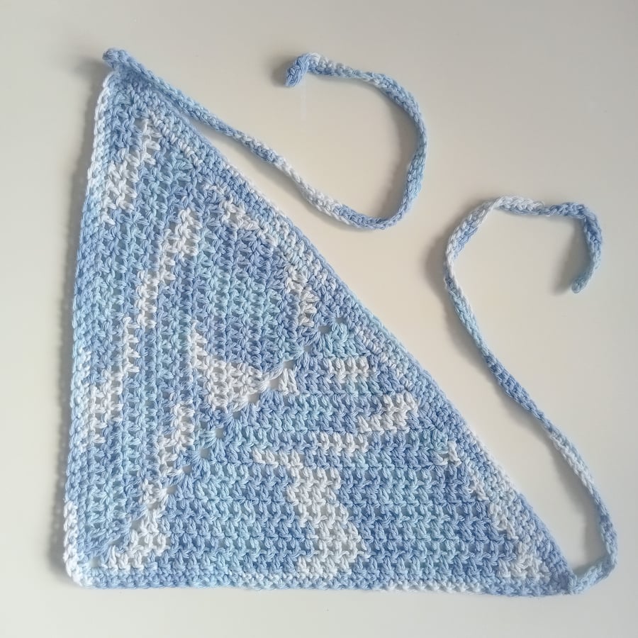CROCHET Ladies Denim Ombre Bandana