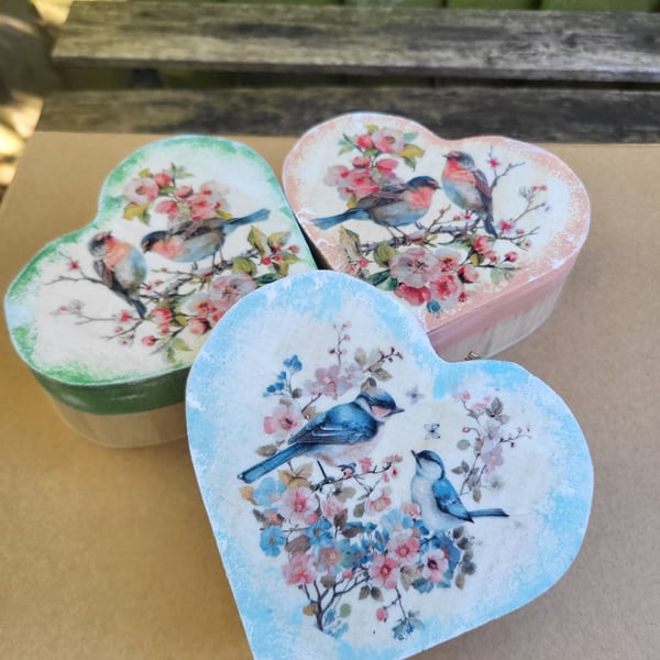 Heart Wooden Keepsake Box - Cottagecore Decor-small Gift box