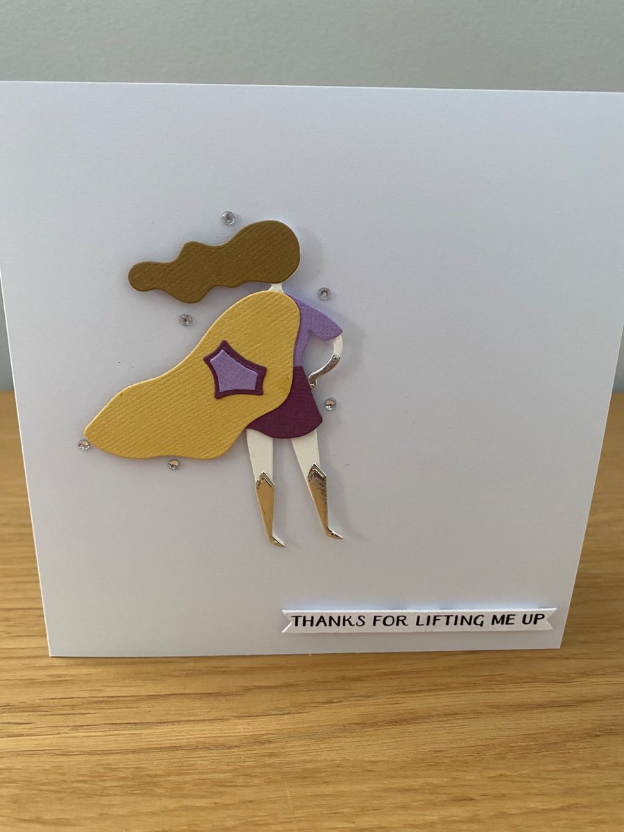 Handmade 'Thanks for Lifting Me Up' Card – With Movable Legs