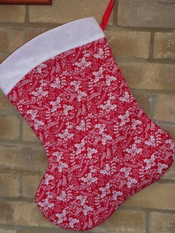 Red & White Christmas Stocking
