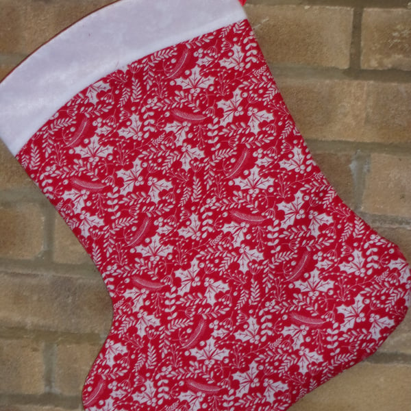 Red & White Christmas Stocking