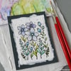 paper flowers (9) - original aceo