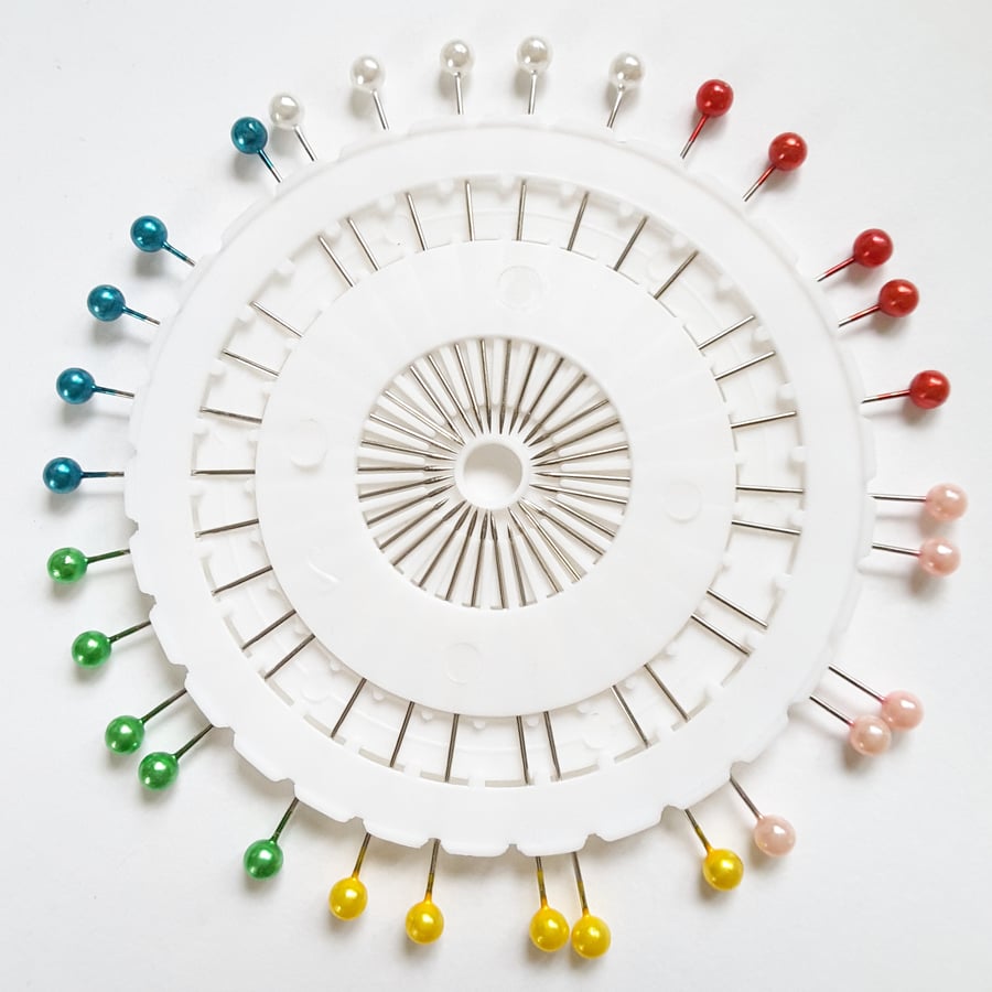 Multicoloured Pearl Head Pins Quilting Pins Long Pins