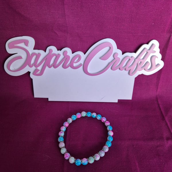Marble Pastel Beaded Bracelet