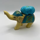 Vintage Elephant Pin Cushion - Turquiose