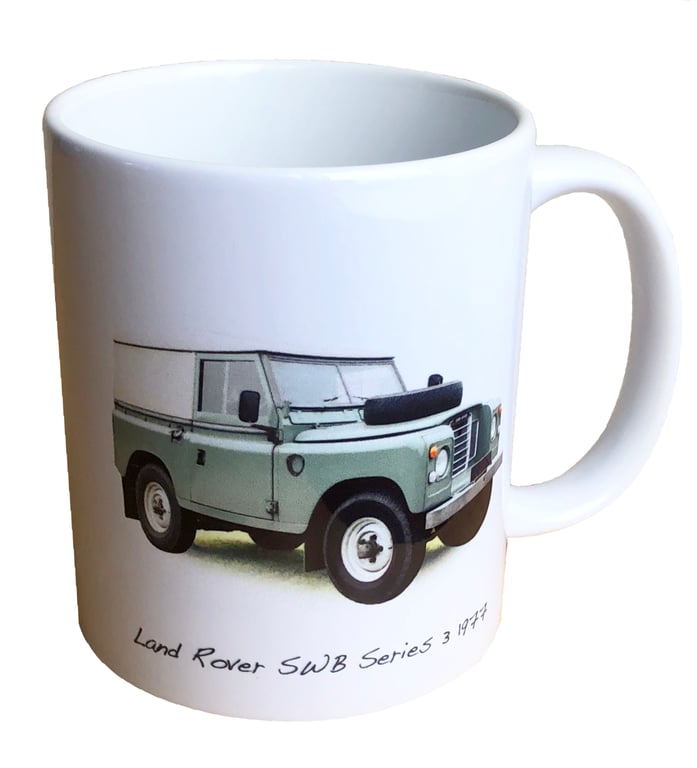 Land Rover SWB Series 3 1977 - 11oz Ceramic Mug - The Farmer's Friend