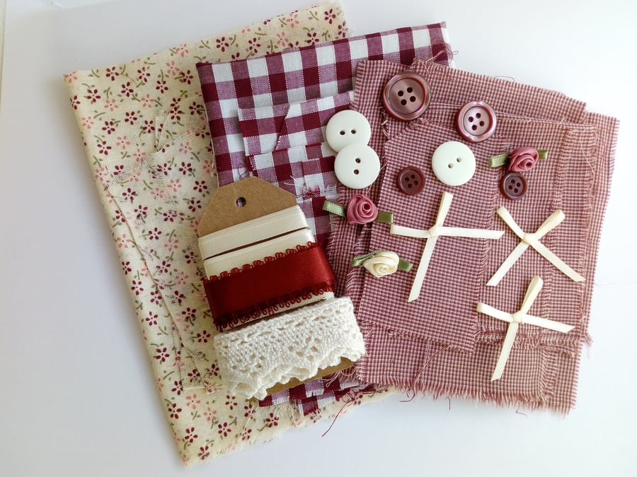 Fabric and Embellishments Pack - Mulled Wine