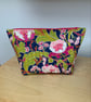 Bright Floral Fabric Quilted Fabric Wash Bag