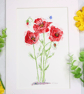 Poppy hand-painted original watercolour painting (not a print) - Image 1