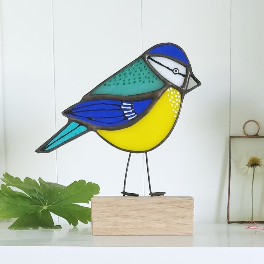  Blue Tit Glass Sculpture