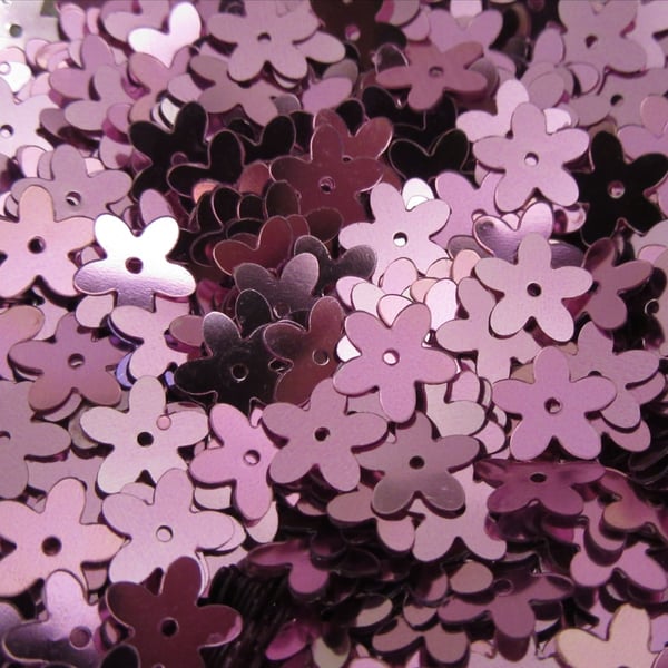 Metallic Pink Flower Sequins