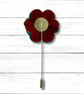 Flower Lapel Pin, Green Flower, Wedding Buttonhole  - Image 3
