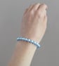 Light Blue Single Strand Pearl Bracelet - Pale Blue Wedding Jewellery - Gifts - Image 3
