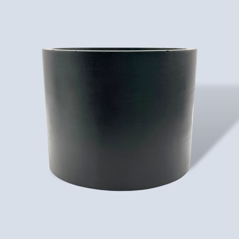 Large Black Plant Pot  - Minimalist Round Houseplant Pot Holder