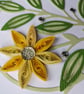 Happy Birthday - Yellow Quilled Flower with pearls and gems - Image 7